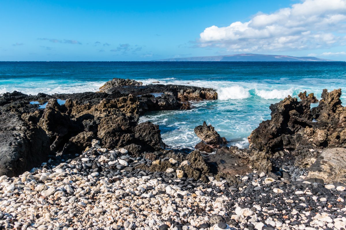 View from Kanaio Coast off South Maui Coast