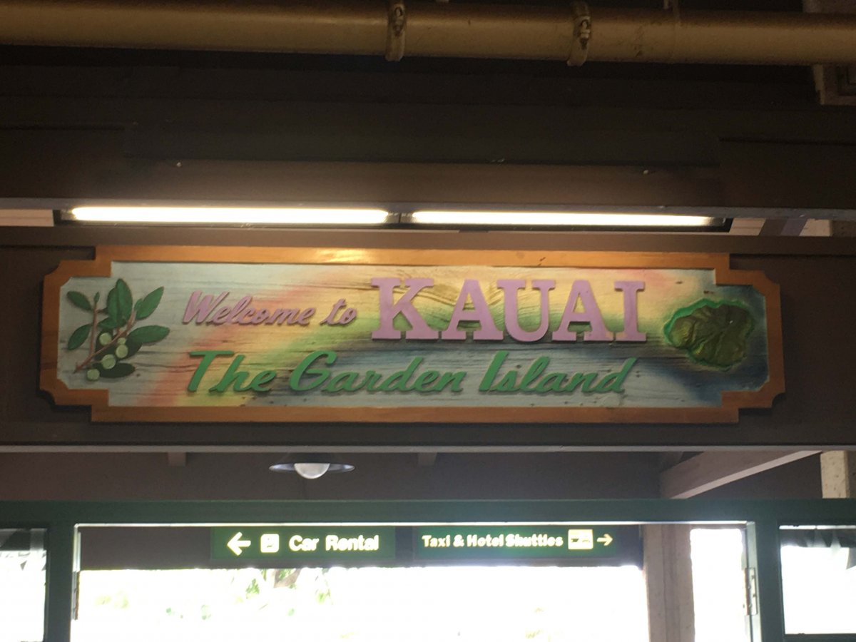 Welcome to Kauai - Airport Sign