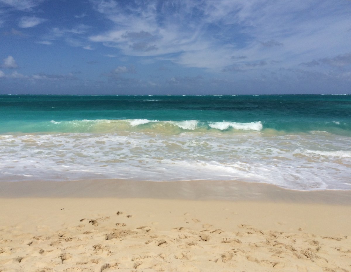 View of Waimanalo Beach on windward side of Oahu