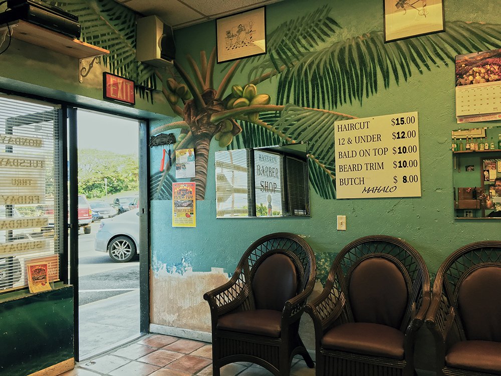 Interior Hannan's Barber Shop, Big Island Barber Shop, Exotic Estates, Vacation Rentals