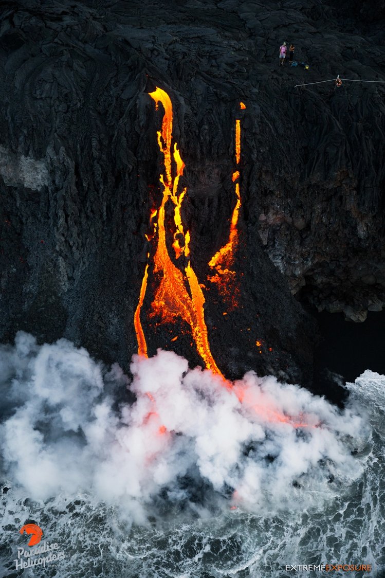 Volcano View from Helicopter, Paradise Helicopter Tours, Private Helicopter Tour Hawaii, Maui Helicopter Ride, Exotic Estates, Vacation Rentals