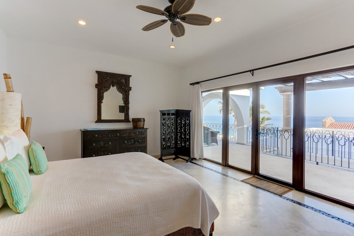 Luxury Cabo Villa, Exotic Estates Los Cabos White House, bedroom with ocean view