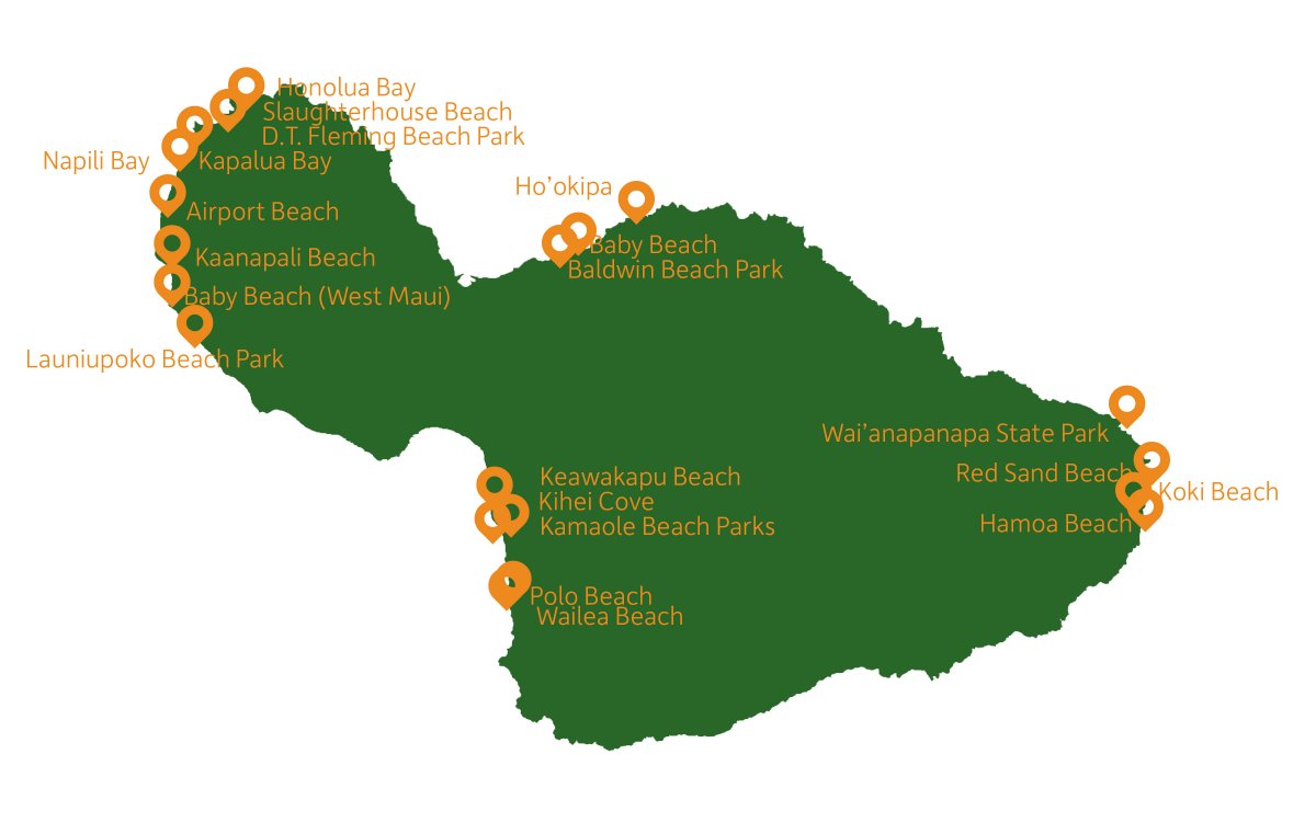 Maui Beach Map 