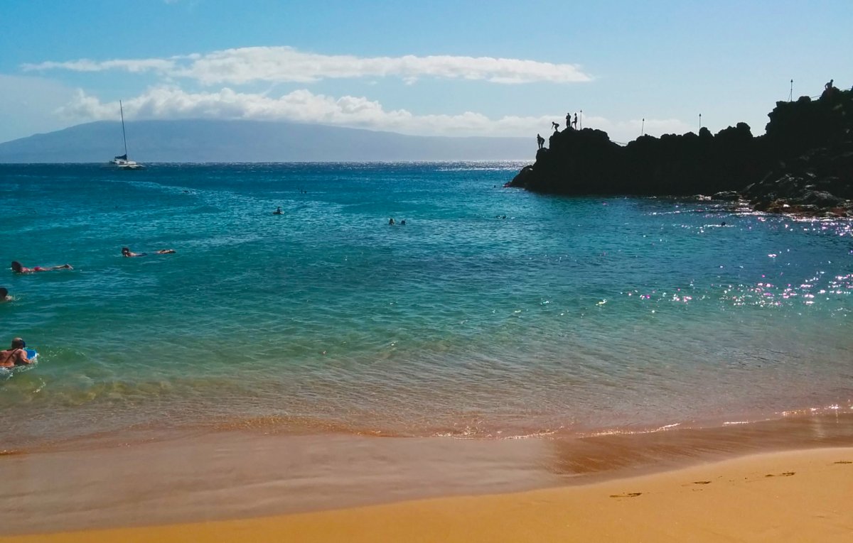View of Black Rock in Ka'anapali Beach West Maui