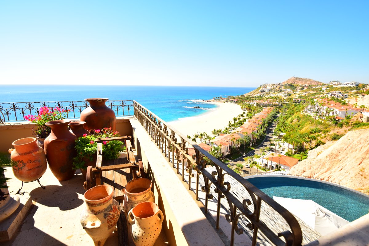 Ocean views from the terrace of a Cabo San Lucas Pamilla villa - by John Di RIenzo