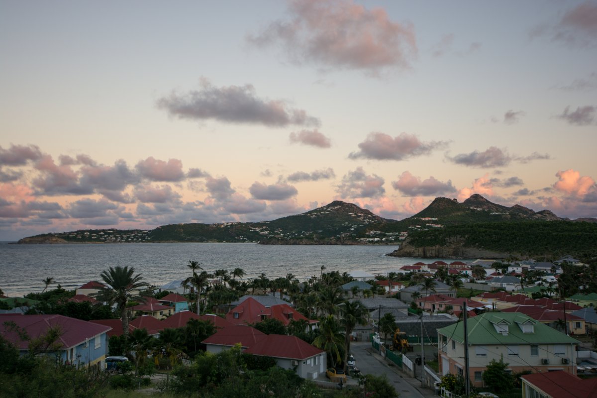 View of Anse ded Cayes Beach from hillside