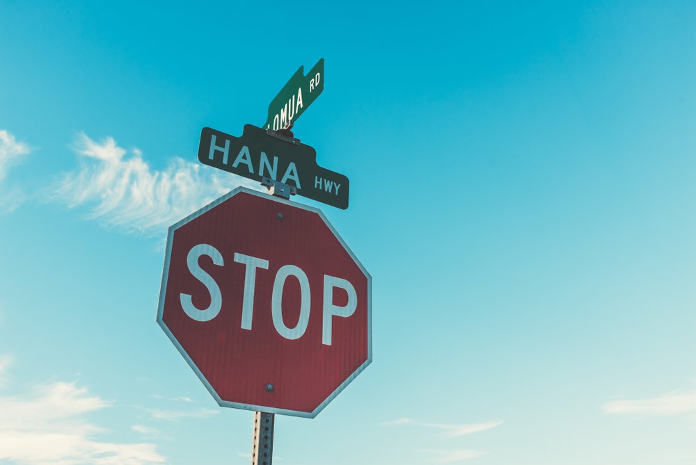 The Beginning Of The Hana Highway In Ho'okipa Along The North Shore Of Maui