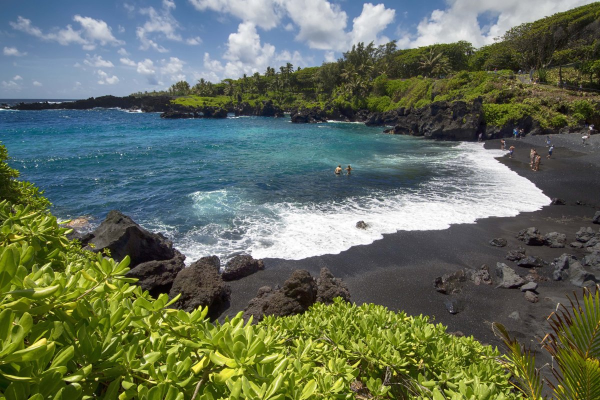 Black Sand Beach in Hana