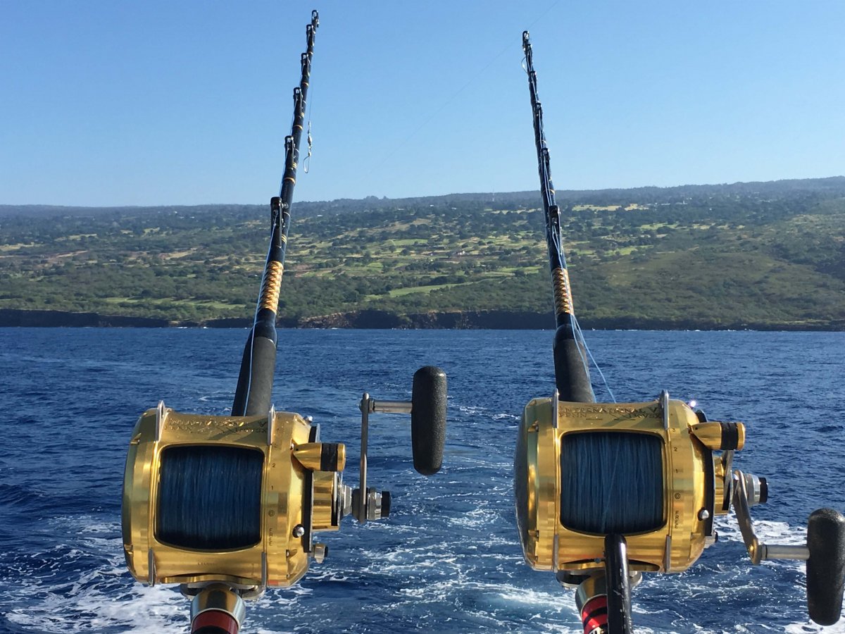 View from Deep Sea Fishing boat off the Big Island of Hawaii
