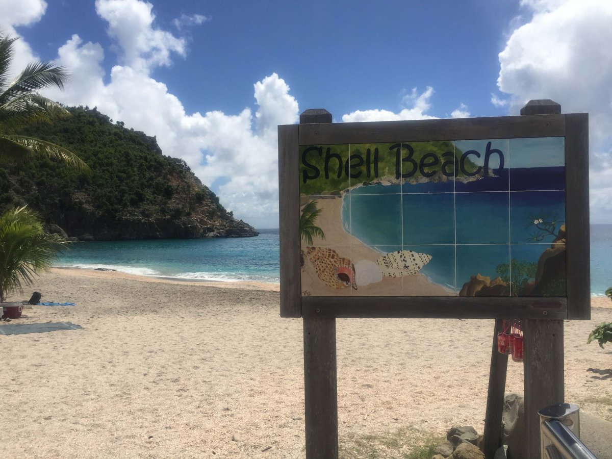 View of Shell Beach on St. Barts