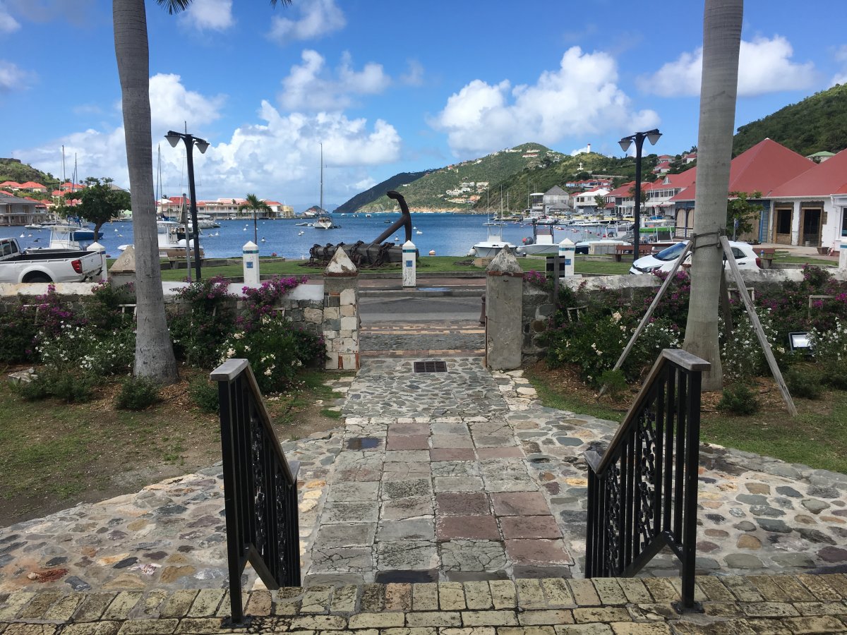 Gustavia St. Barts Harbor view from Anglican church
