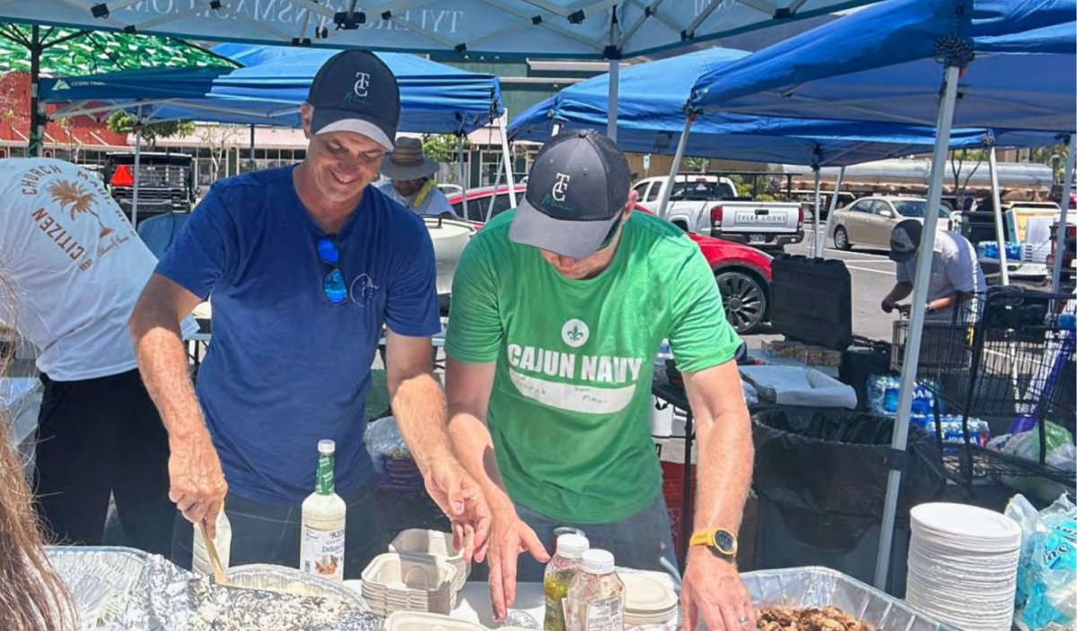 Tyler Coons Maui team food kitchen post Lahaina wildfire 2023