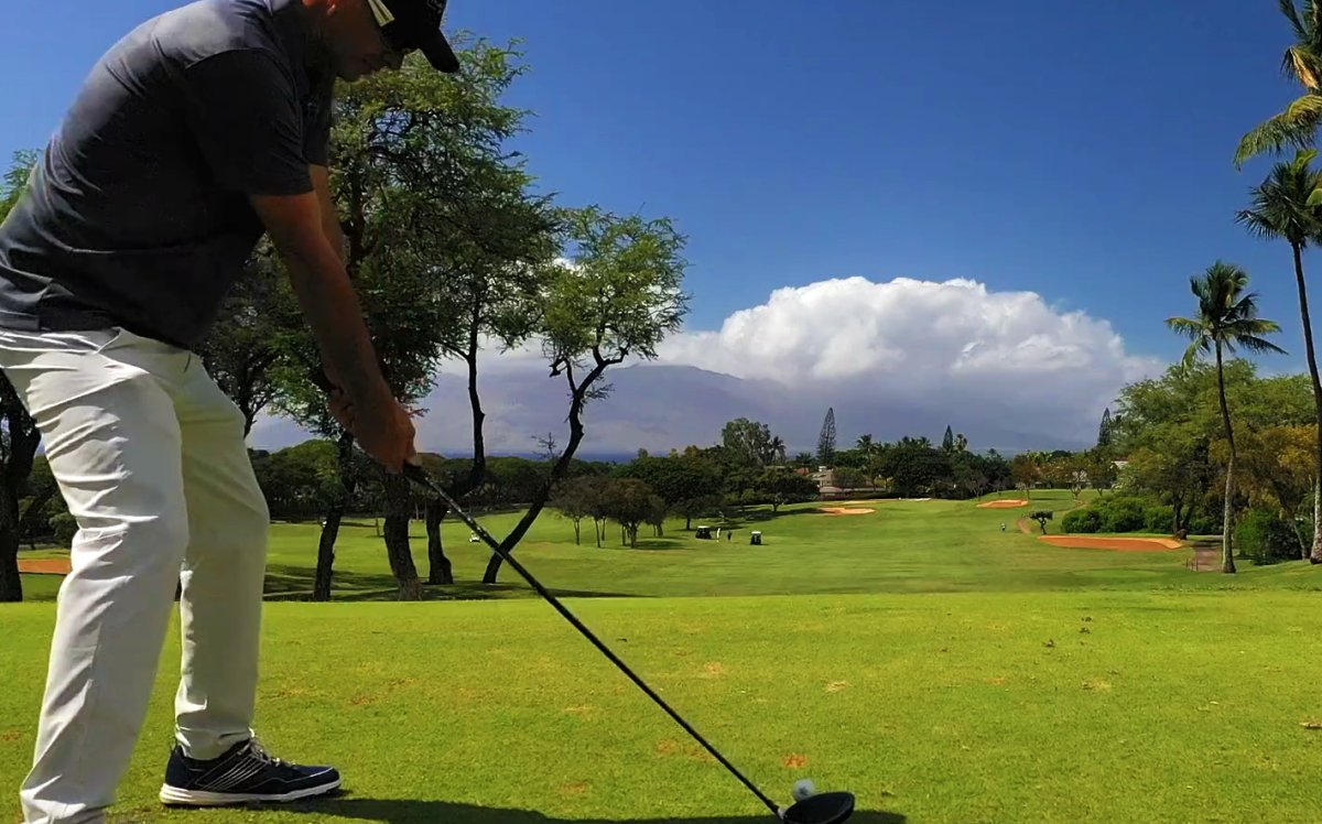 Teeing off in Wailea Maui