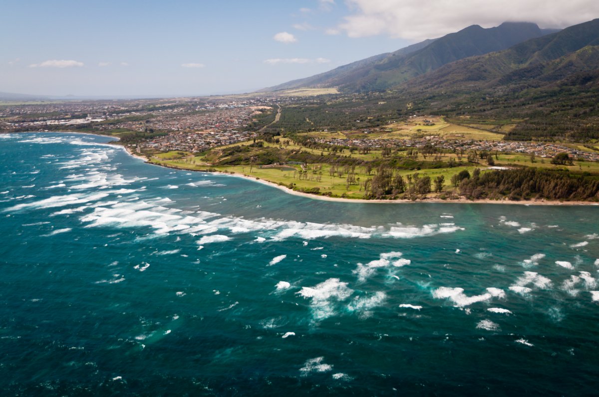 Aerial View of Central Maui and Kahului