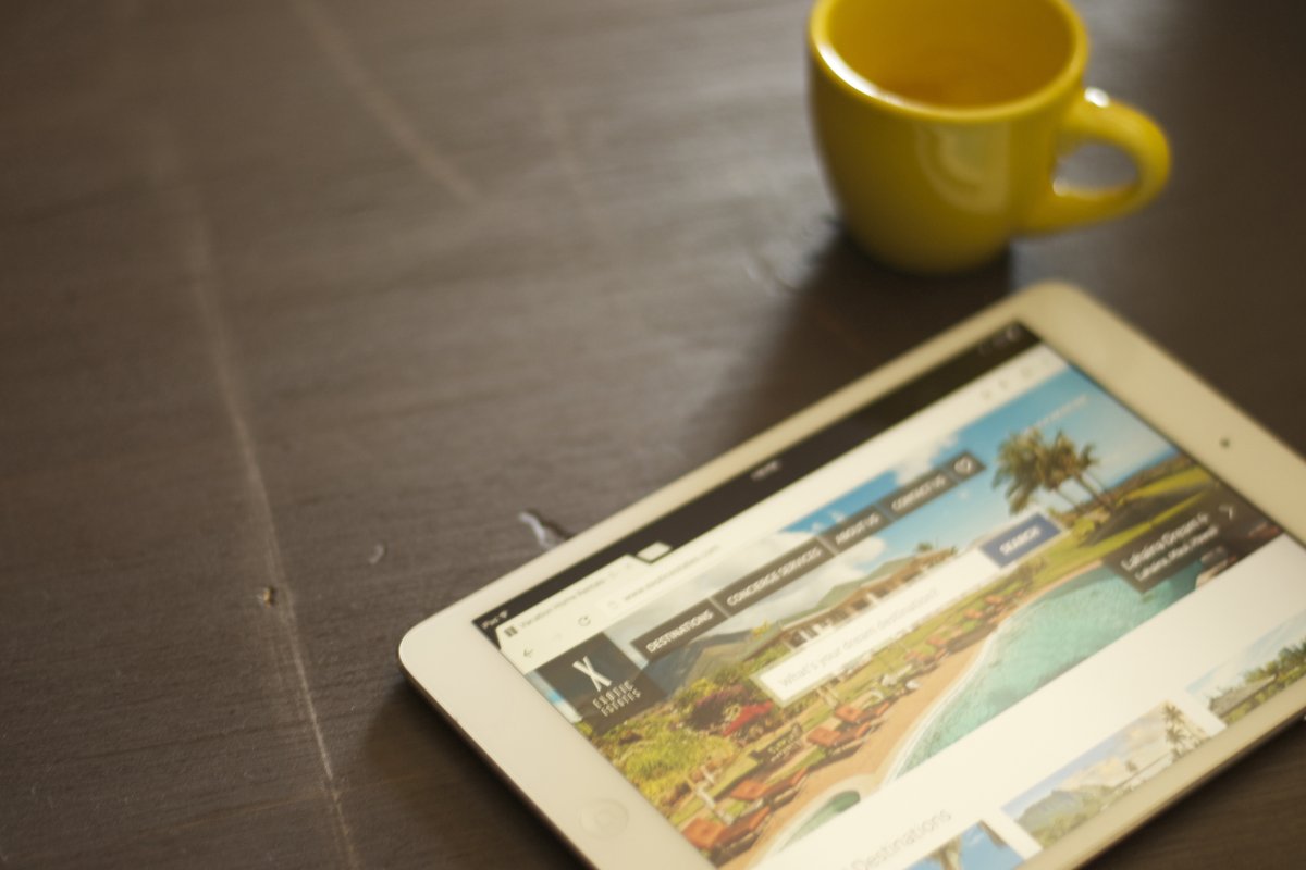 Exotic Estates Website iPad Table