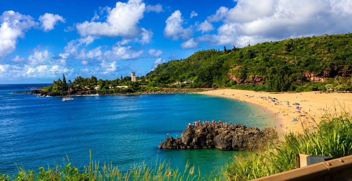 North Shore Oahu view of Waimea Bay
