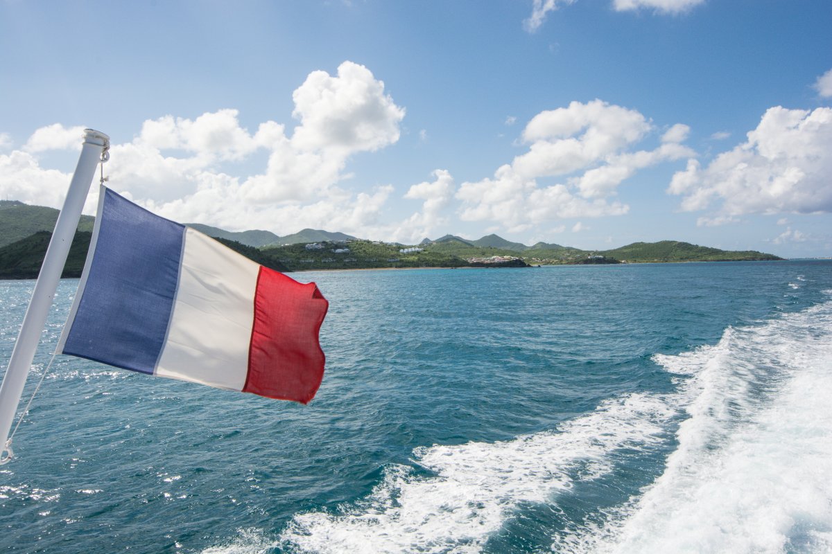 View on ferry from St. Martin to St. Barts