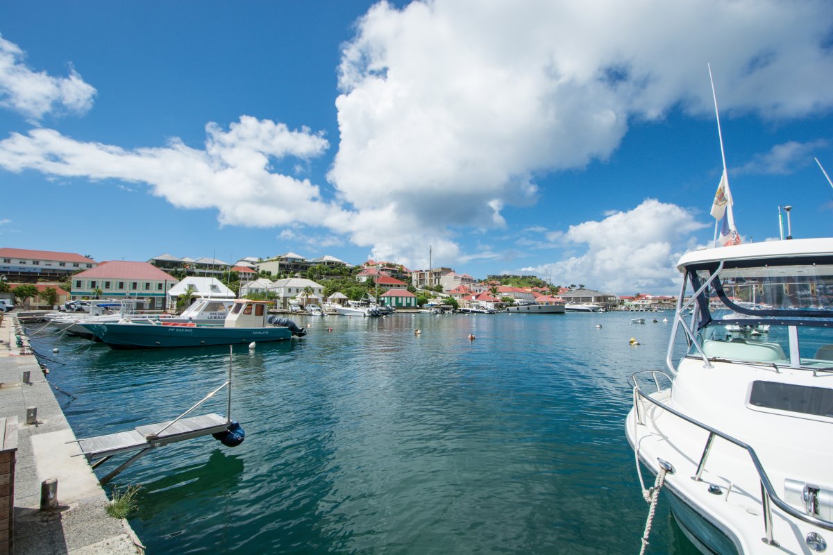 View of Gustavia Harbor Yachts in St. Barts