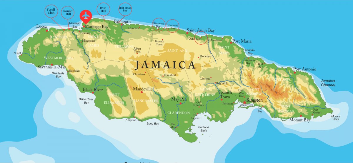 Jamaica Map