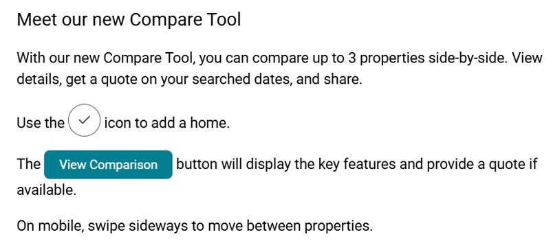 Exotic Estates Compare Tool 