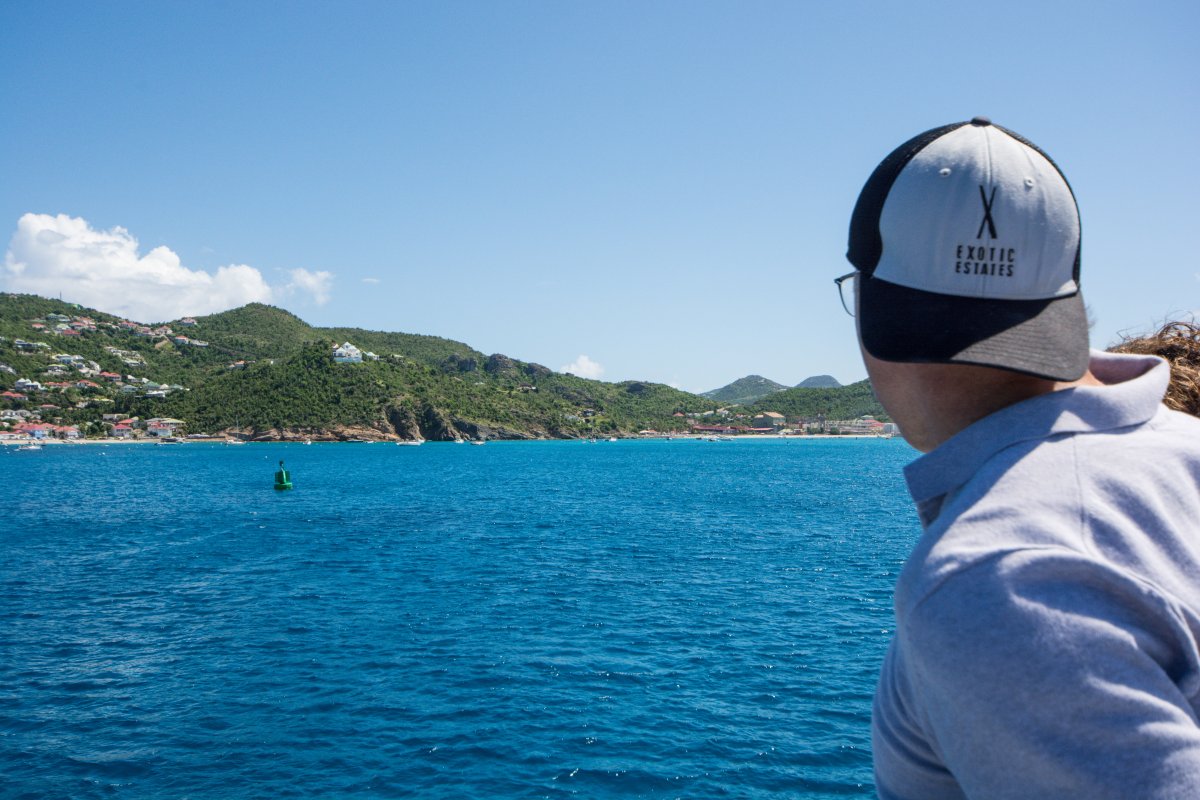 Arriving on ferry to Gustavia in St. Barts