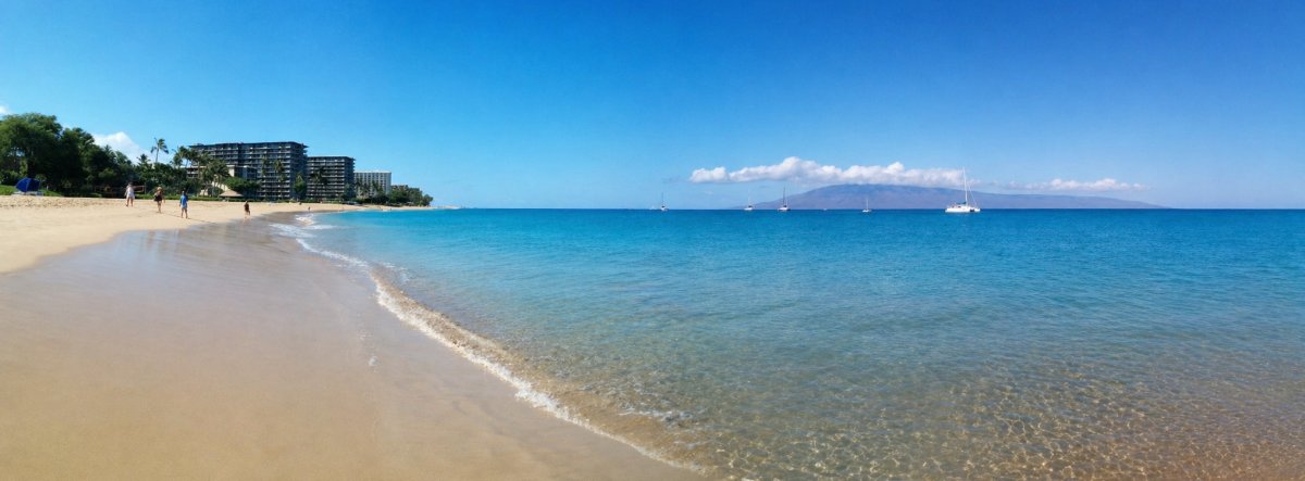 View of Kaanapali Beach in West Maui