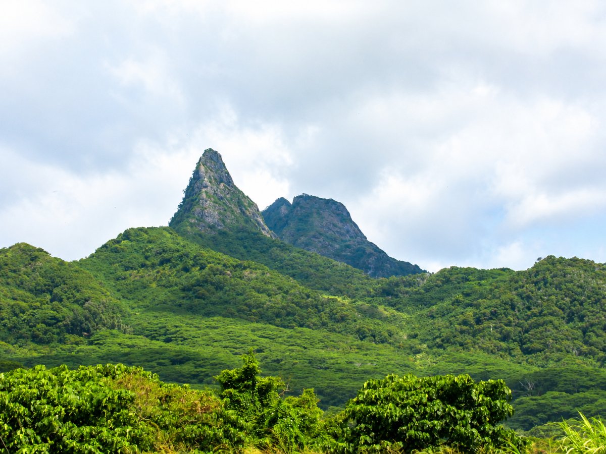 Hiking trails on Windward Oahu Kailua views of tropical peaks