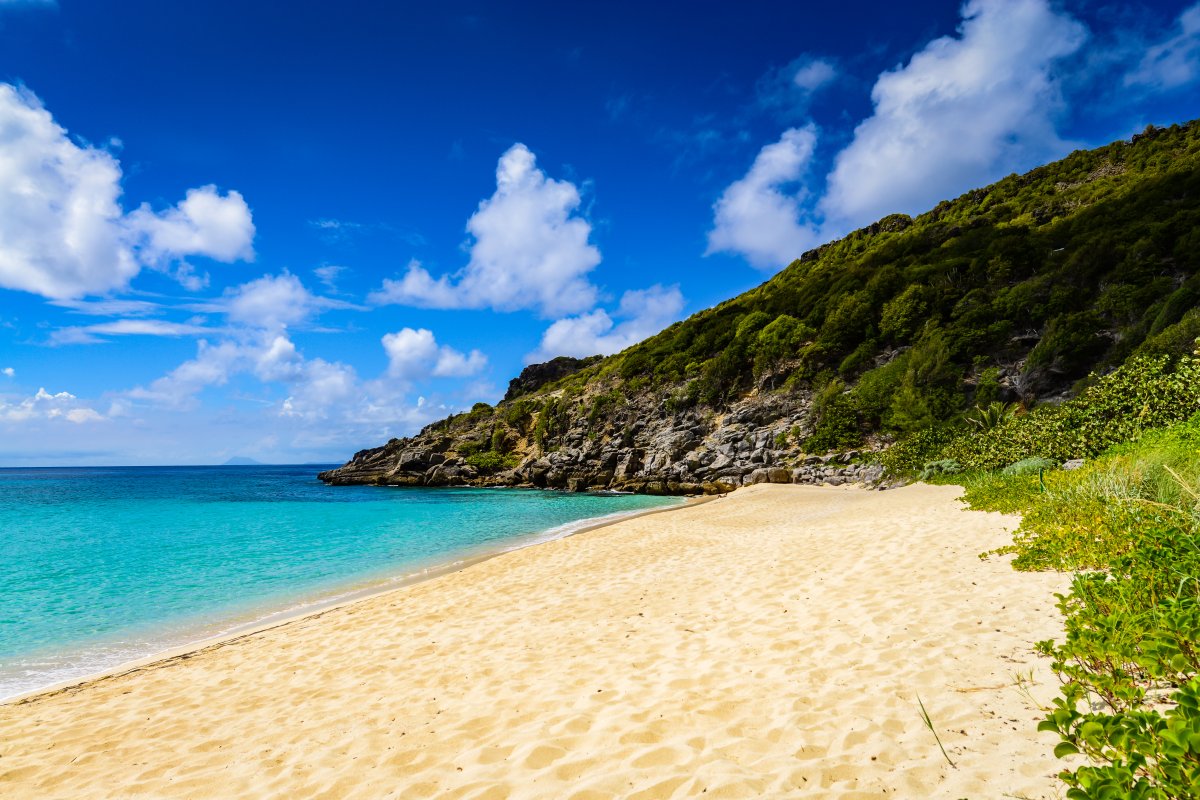 View of beach Gouverneur St. Barts