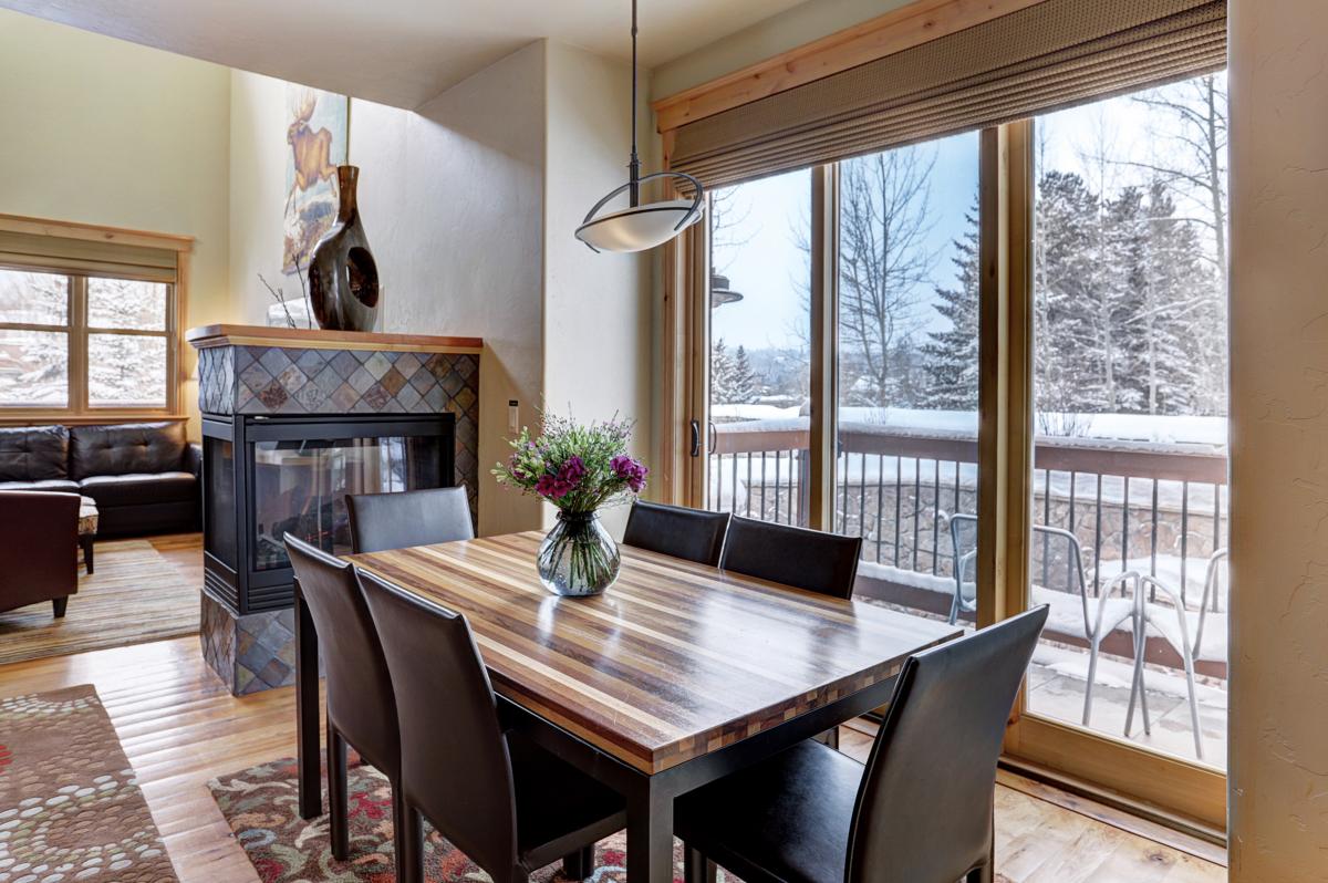 Dining capacity for 10--6 at dining table plus 4 at dine-in kitchen counter