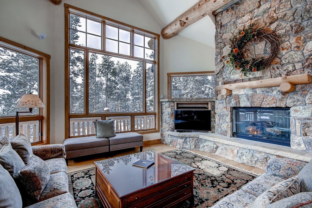 Spacious living room - Dunkin Hill Lodge Breckenridge Vacation Rental