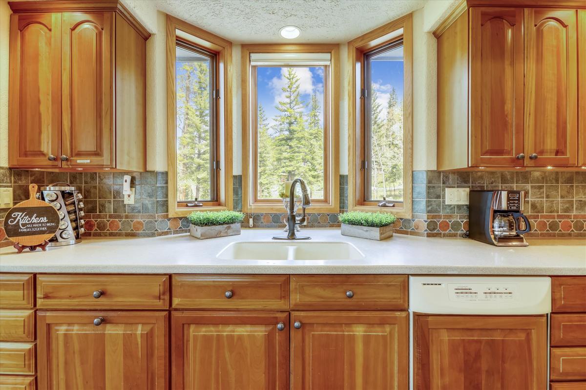 Beautiful views off of the kitchen sink - Evergreen Lodge Breckenridge Vacation Rental