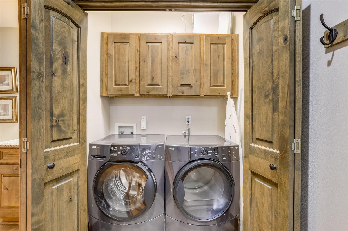 Laundry area, located on the lower level - Highwood Hideaway Breckenridge Vacation Rental