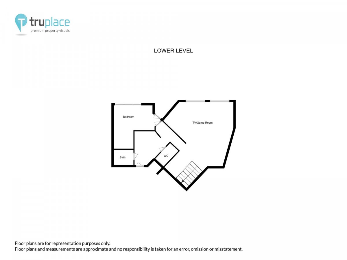 Lower level floorplan - Lookout on Christie Lane - Breckenridge Vacation Rental