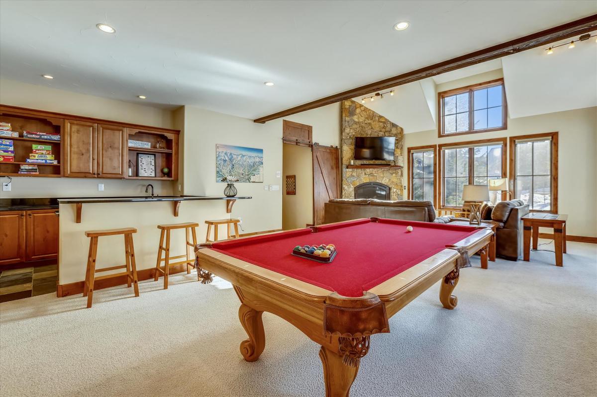 Have a fun night with family and friends playing pool and other games - Baldy Mountain Overlook Breckenridge Vacation Rental