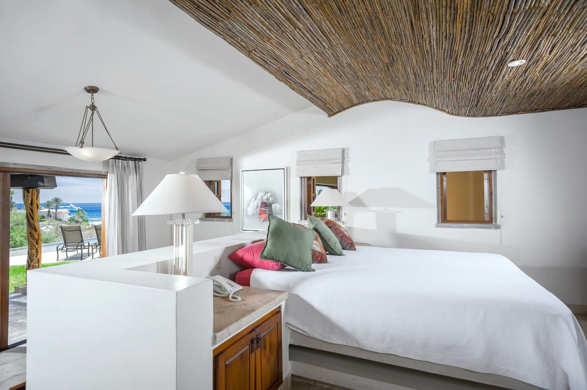 Several of the bedrooms at Casa Tita feature an intricate & unique ceiling