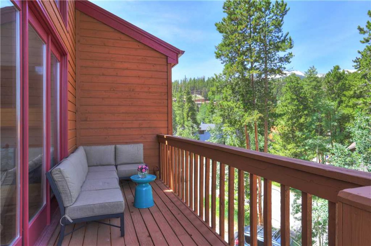 This home has many outdoor decks and seating areas to enjoy the mountain air.