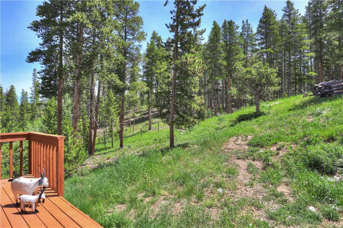 This home has many outdoor decks and seating areas to enjoy the mountain air.