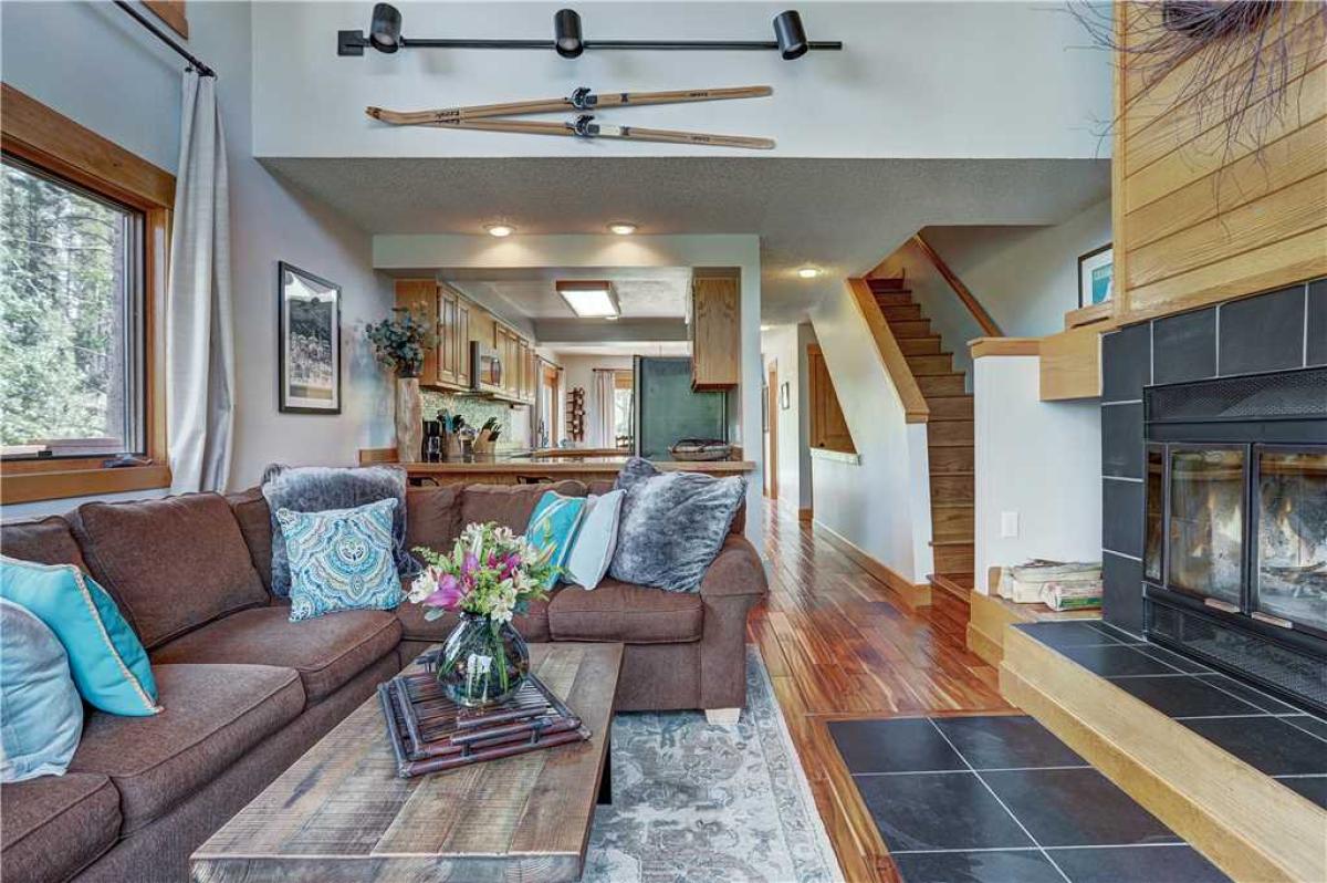View toward the kitchen from the living room.