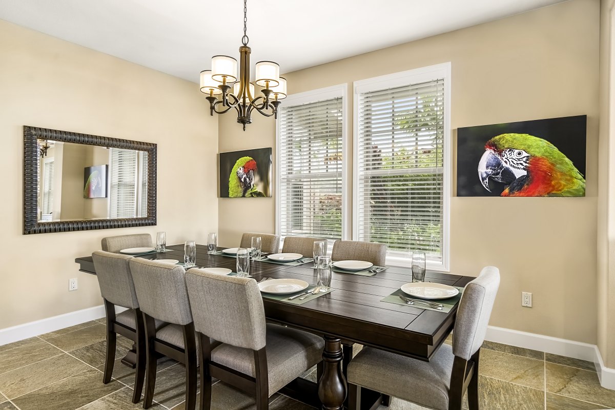 Spacious indoor dining area