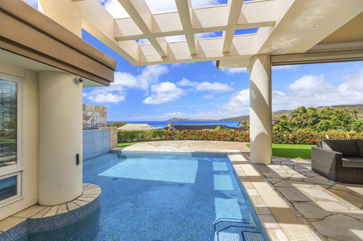 Hale Makana's inground pool is an ideal spot to chill out