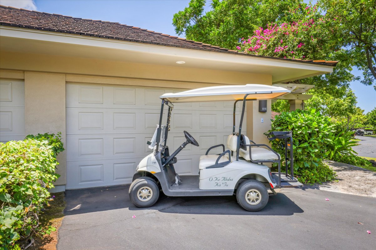 Private 4-seater golf cart included—your quick ride to the beach, spa, restaurants, and resort amenities.