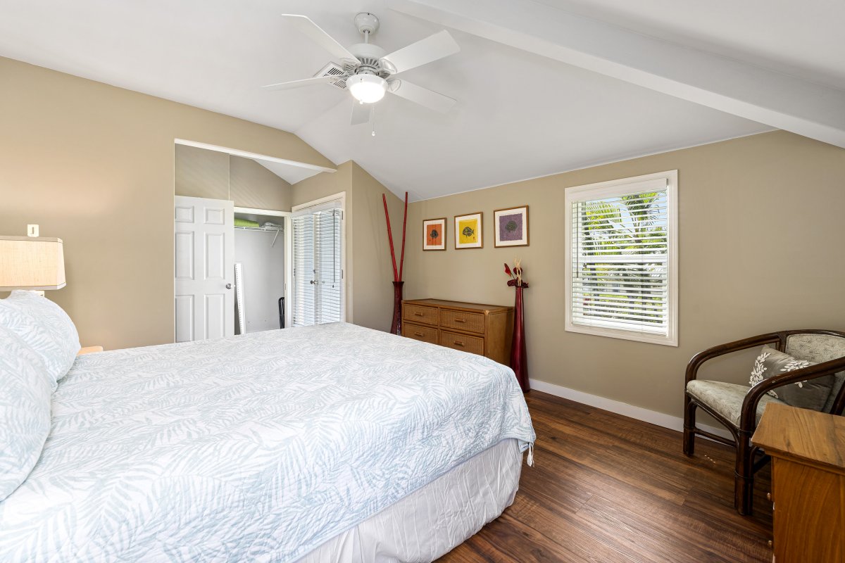 Views of the mountain can be seen from this comfortable room