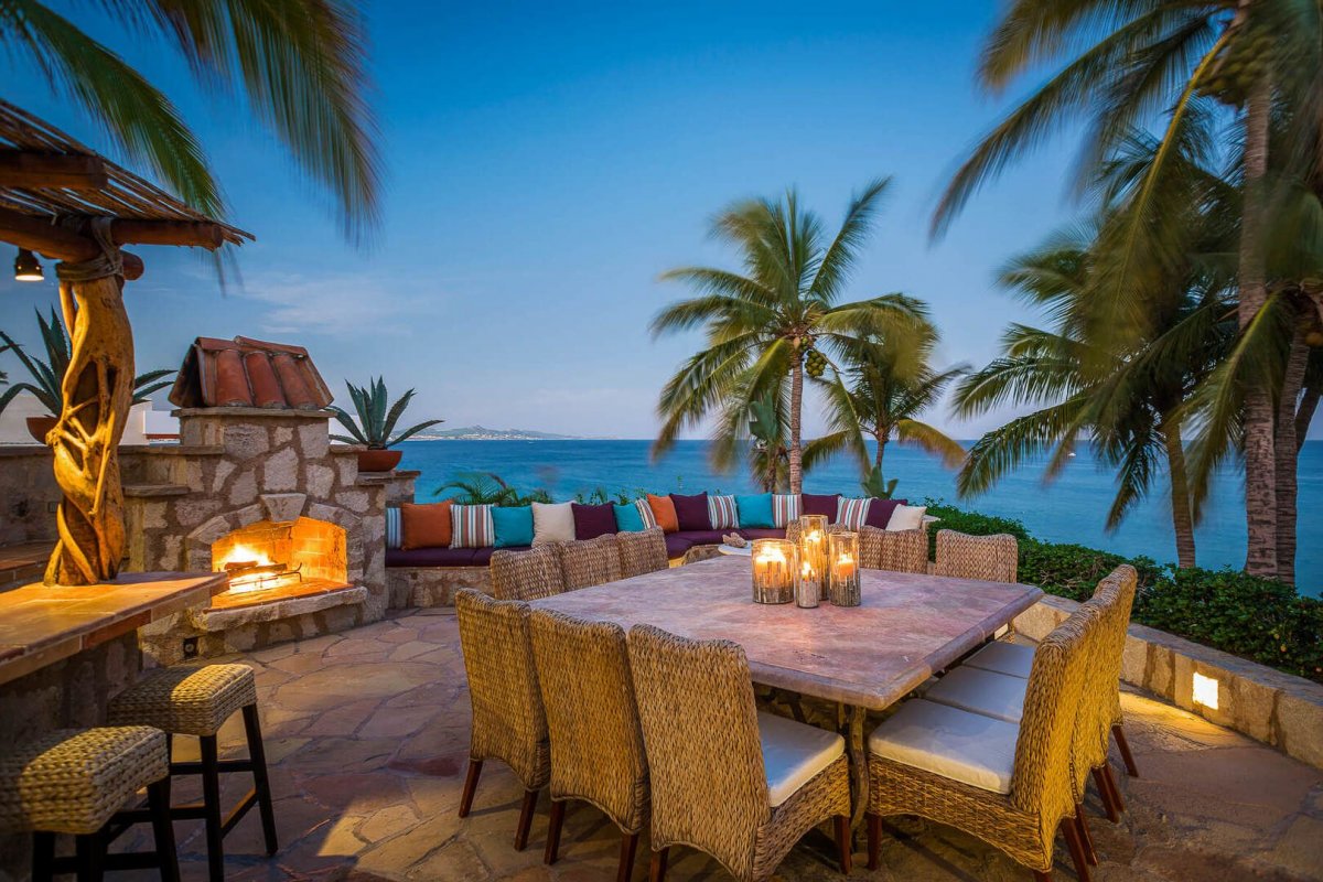 Take your meals to the gorgeous outdoor dining area as you take in the breathtaking ocean view.