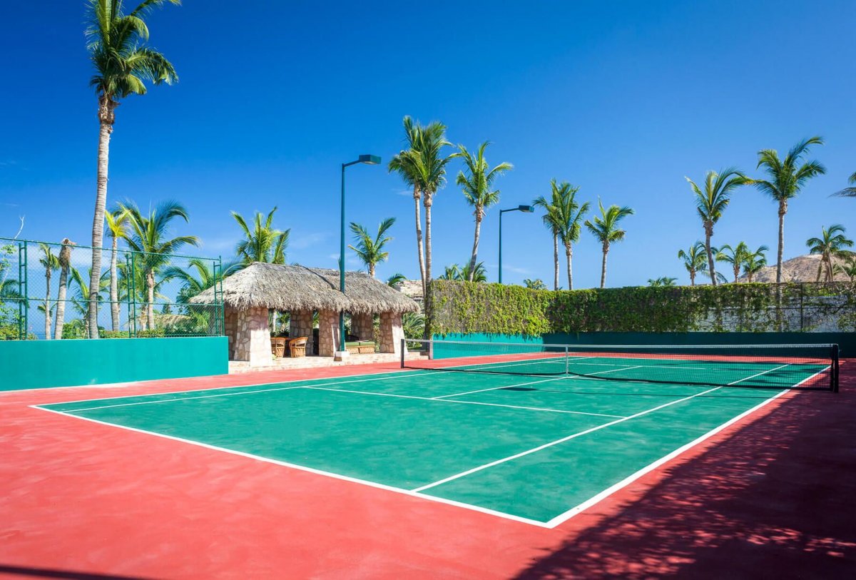 Play a competitive game of tennis with your family or friends right on the property!