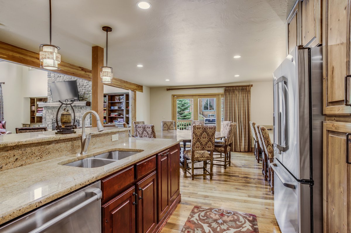 Kitchen and dining areas