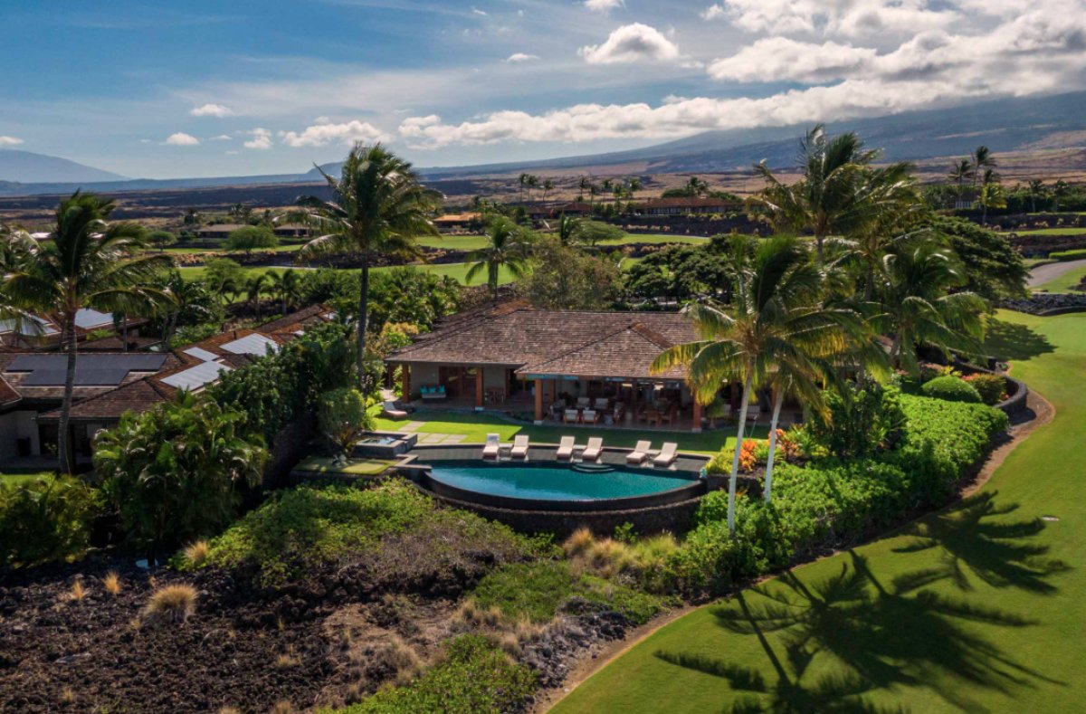Aerial View of Hale Lani Villa in the Big Island
