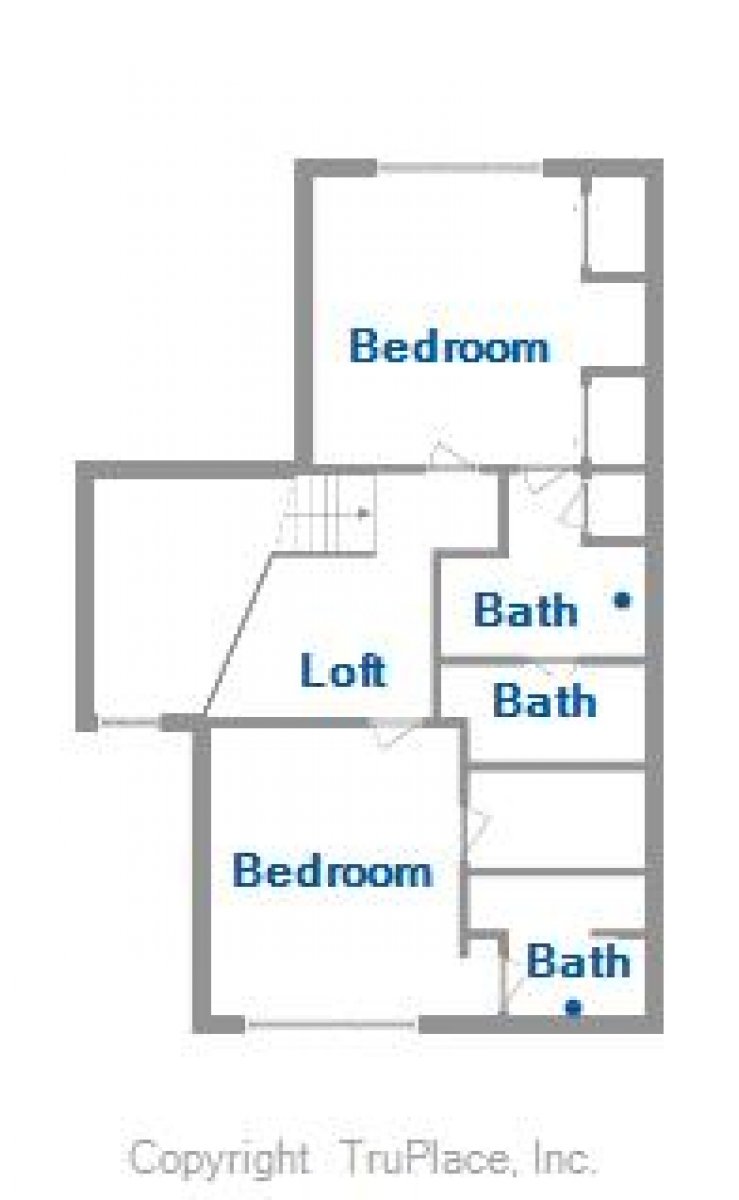 Upper level floor plan