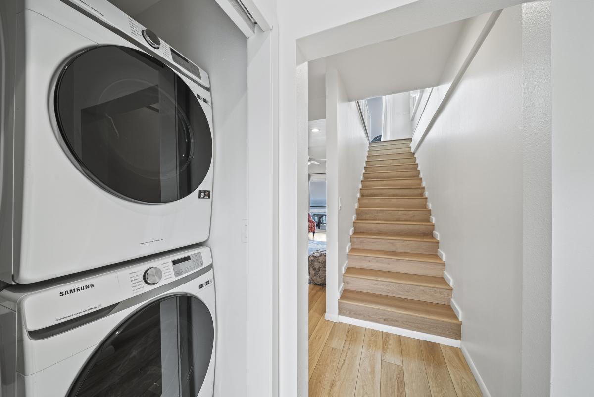 Convenient in-home washer and dryer to keep beachwear fresh throughout your stay.