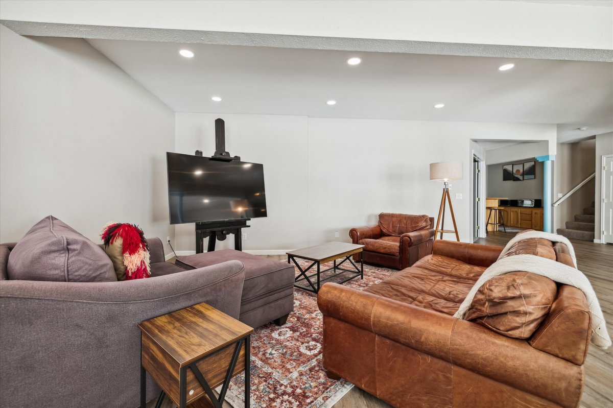 Lower floor living area,The Gold Hill Chateau, Breckenridge Vacation Rental