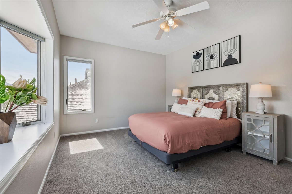 Upper level queen bedroom, The Gold Hill Chateau, Breckenridge Vacation Rental